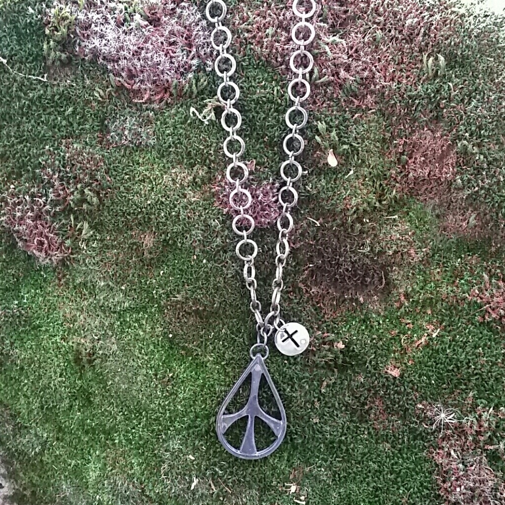 Peace and Cross necklace